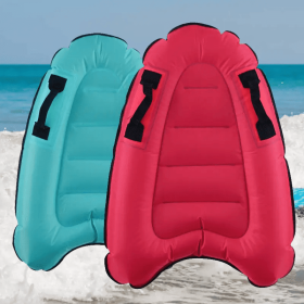 2/Inflatable Surfboard With Handle, Floating Surfing Body Board For Kids Adults Beginners, Suitable For Outdoor Swimming Pool Beach