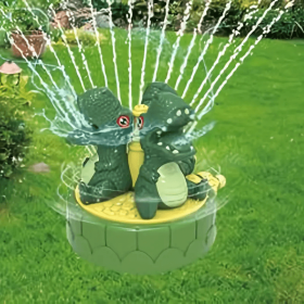 2pc Summer Outdoor Dinosaur Sprinkler Rotatable Water Spray Tyrannosaurus Rex Toys ,Kids Boys And Girls Outdoor Water Playing Toys