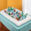 2/PVC Inflatable Floating Row, Swimming Pool Floating Drinks & Food Holder, Floating Drinks Cooler Table Bar Tray, Beach Inflatable Air Mattress