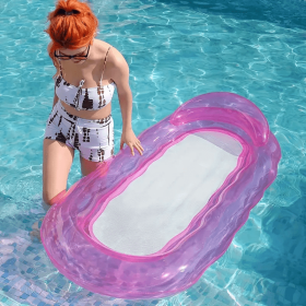 2pc Inflatable Floating Bed, Water Hammock Lounger For Men Women Summer Swimming Pool Beach Party