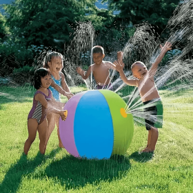 Funny Inflatable Spray  Sprinkler Ball Summer Outdoor Swimming Pool Beach Play The Lawn Balls Playing Toys 75cm/29.53inch