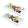 2/PVC Inflatable Floating Row, Swimming Pool Floating Drinks & Food Holder, Floating Drinks Cooler Table Bar Tray, Beach Inflatable Air Mattress