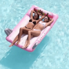 PVC Inflatable 2-person Pink Floating Row, Foldable Swimming Floats For Men And Women Party Pool Beach Sea Summer