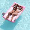PVC Inflatable 2-person Pink Floating Row, Foldable Swimming Floats For Men And Women Party Pool Beach Sea Summer