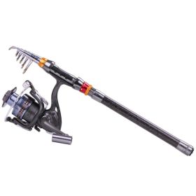 Fishing-Rod-Set Lures Spinning Reel Combo Line Telescopic Carbon-Fiber Travel And (Option: 6Style)