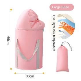 Portable Household Foldable Heightening Foot Bath Barrel (Color: Pink)