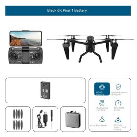 Alloy Drone For Aerial Photography Brushless Quadcopter (Option: Black 6k-3 Battery Package)