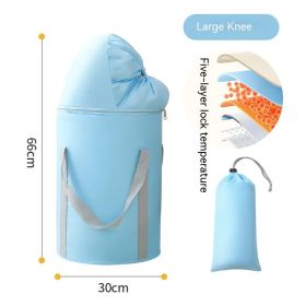 Portable Household Foldable Heightening Foot Bath Barrel (Color: Blue)