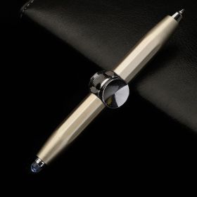 Luminous Decompression Black Technology Metal Fidget Spinner Pen (Color: gold)