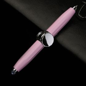 Luminous Decompression Black Technology Metal Fidget Spinner Pen (Color: Purple)