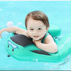 1pc 2023 Upgraded Baby Pool Float Mambobaby Swim Float, Non-Inflatable Baby Floats With Canopy For Infant Swim Ring, Outdoor Accessory (Style: withoutconopy)